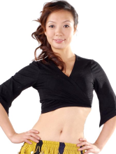 Black Top confortable 100% coton Danse du ventre