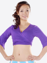 Comfortable Purple 100% Cotton Belly Dance Top