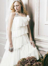 White Chiffon Train 2012 Wedding Dress