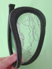 Black Fashion Acrylic Plastic Womens G-string