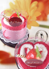 SweetHeart Cake Shape Pink 100% Cotton Towel Gift Box