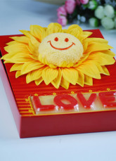 Sunflower Light Yellow 100% Cotton Towel Gift Box