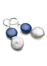 Boucles Nice 14 K or AA 10-11 mm bouton blanc d'eau douce perle de pour dames