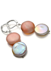 Boucles Sweet 14 K or AA 10-11 mm bouton blanc d'eau douce perle de pour dames