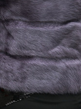 Purple poil de lapin qualité autour du cou manteaux de fourrure Womens
