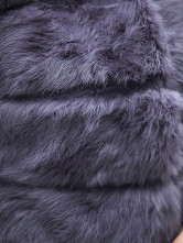 Purple poil de lapin qualité autour du cou manteaux de fourrure Womens