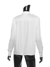 Ivoire manches Long col rayonne Viscose Womens Spandex chemises