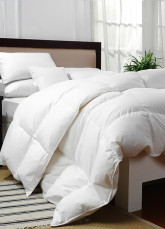 Couettes en Duvet Pour Printemps et Autome 100% Blanc Unie Lit à Une Place