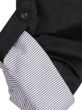 Black 95 % coton 5 % Spandex Womens Straight pantalon
