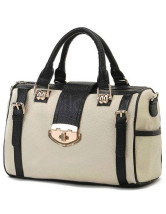 Fourre-tout Féminin 33*14*14cm PU Noir Blanc de la mode 