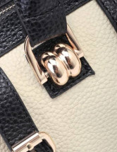 Fourre-tout Féminin 33*14*14cm PU Noir Blanc de la mode 