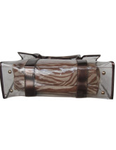 Fourre-tout Féminin PU Brun Transparent Chic 38*12*29cm  