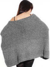 Gray châle Pullover laine rayonne féminin