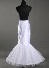 白い純ライクラ マーメイド スタイル結婚式花嫁のペチコート