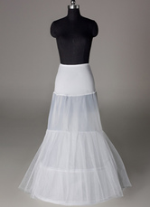 Floor Length White Mermaid  Lycra Net Bridal Petticoat
