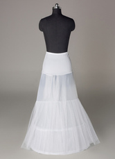 White 100cm Mermaid Trumpet Corset Lycra Lining Net Bridal Wedding Petticoat