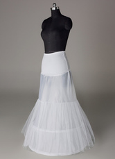 White 100cm Mermaid Trumpet Corset Lycra Lining Net Bridal Wedding Petticoat