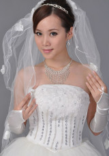 Blanc 180 * 150 cm Net fil Wedding Bridal Veil