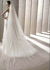 Gaze blanc 300 * 600 cm Bridal Veil de mariage