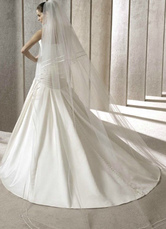 Elegant White Gauze Bride's Wedding Veil