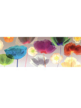  Peinture à L'huile Canevas Fleurs Panorama Pavot