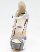 Gladiator sandales 4 3/4'' d'argent en peau de mouton de femmes