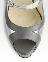 Gladiator sandales 4 3/4'' d'argent en peau de mouton de femmes