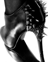 Botas de tobillo de tacón de plataforma de piel de oveja negra 4 3/4''