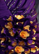 Deep Purple perlage une épaule étage longueur Prom robe