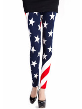 Blue Stars Spandex Polyester Women's Leggings