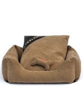 Couchage Pour Chien Lin Coton Café Classique 