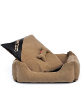 Couchage Pour Chien Lin Coton Café Classique 