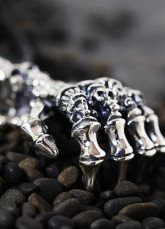 Pendentif beau crâne chefs authentique d'argent pour hommes