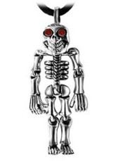 Pendentif unique squelette en forme authentique Silver masculine