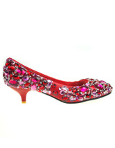 Red mixtes de chaussures en cuir de cristal Wedding Bridal