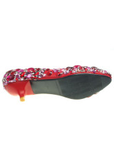 Red mixtes de chaussures en cuir de cristal Wedding Bridal