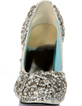 Blanc mélangé Rhinestone décoration mariage Bridal chaussures de cuir