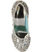 Blanc mélangé Rhinestone décoration mariage Bridal chaussures de cuir
