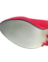 Red mixtes de chaussures en cuir de la plume de cristal Wedding Bridal