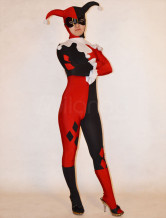 Black Red Poker Buffoon Lycra Spandex Unisex Catsuit