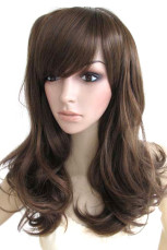 60cm Golden Brown incliné Soft perruque de Mode Femmes en nylon