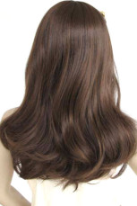 60cm Golden Brown incliné Soft perruque de Mode Femmes en nylon