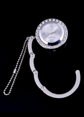35mm Attractive Znic White Swarovski Crystal Rhinestone Purse Hanger