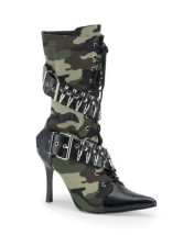 Chaussures de mode de camouflage à bout pointu aux talons hauts