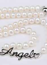 La mode féminine blanc 42cm S925 AA Collier 6-7mm perle d'eau douce