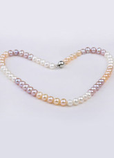 Unique collier coloré 42cm perles d'eau douce pour les femmes