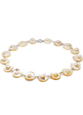 Unique Type bouton blanc aimant 16 pouces Collier Femme