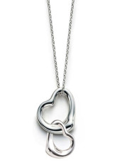 Attractive Dual Sweetheart 925 Silver Necklace