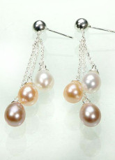 Attractive Argent 925 perle Femmes