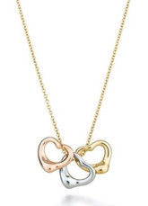Attractive Three Color 925 Silver Necklace For Women